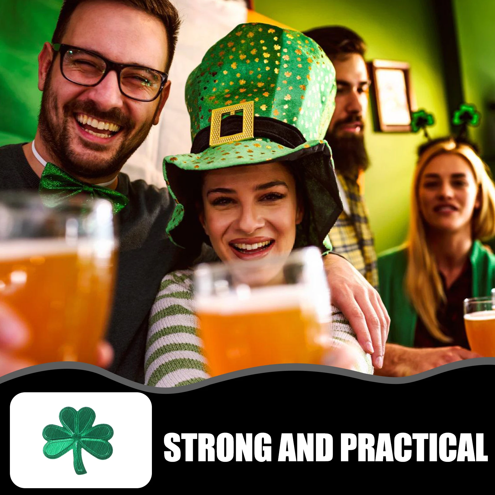 

Lucky Clover Confetti PVC Shamrock Sequins Green Balloon Filling Irish Festival Party Decor Table Scatter DIY Storage