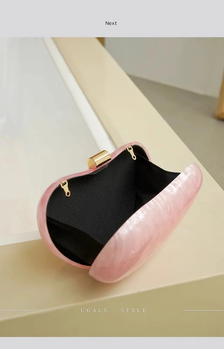 Shimmer Acrylic Clutch Purse Wedding party Banquet Bag Women Handbag Luxury Fashion Shell Bag Female Shoulder Crossbody Bag
