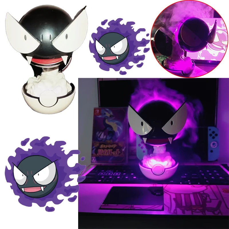 

Anime Gastly Humidifier PKM Water Replenishing Spray Desktop Air Purifier LED Lamp Decorations Indoor Ambient Atomizer Gift﻿