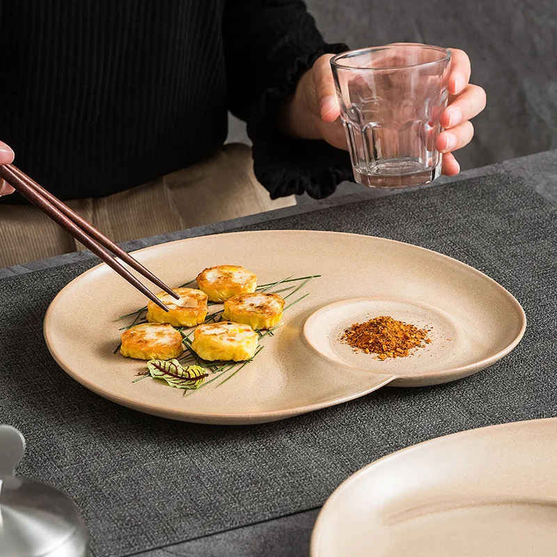 New Creative Color Changing Divided Plate Luxury Restaurant Dessert Plate Molecular Gastronomy Dish