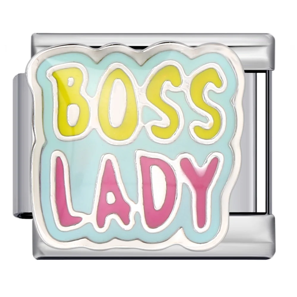 ファッション カラフル BOSS セクシー DIYA ラッキー ジュエリー イタリアンリンク フィット 9mm チャーム ブレスレット ステンレス製 DIYビーズ ギフト用