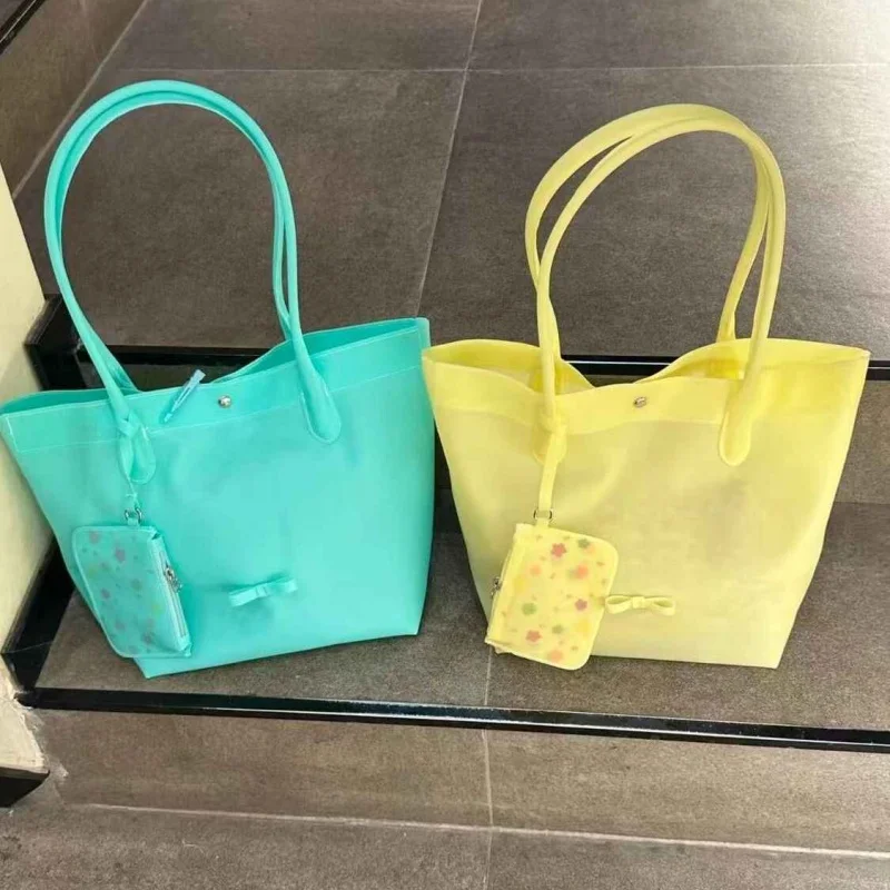Summer Super Hot Jelly Bag For Women 2026 New Large Capacity Vegetable Basket Handbag Single Shoulder Underarm Tote Bag