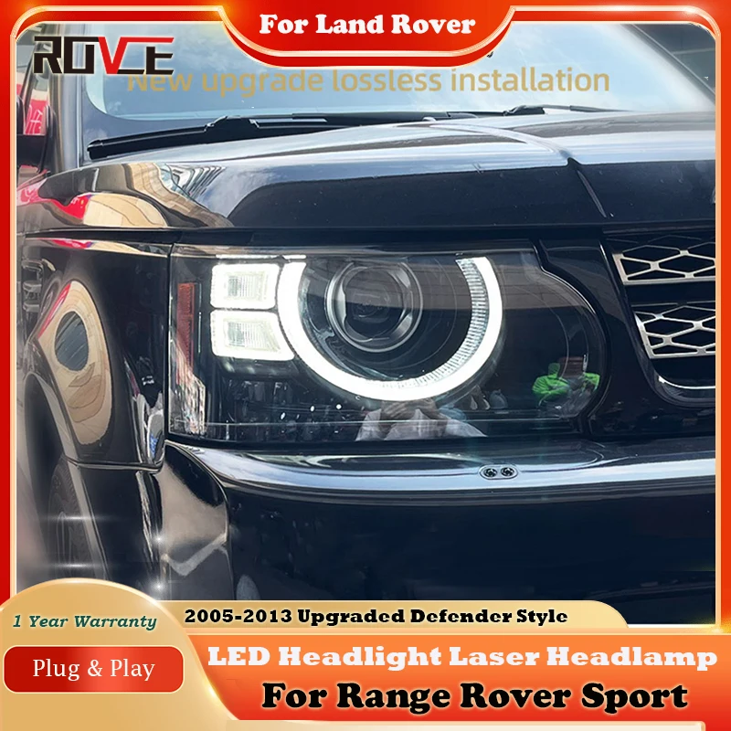 

ROVCE LED Headlight for Land Rover Range Rover Sport 2005-2013 Head Lamp Upgrade Defender Style Headlights Automobile Parts