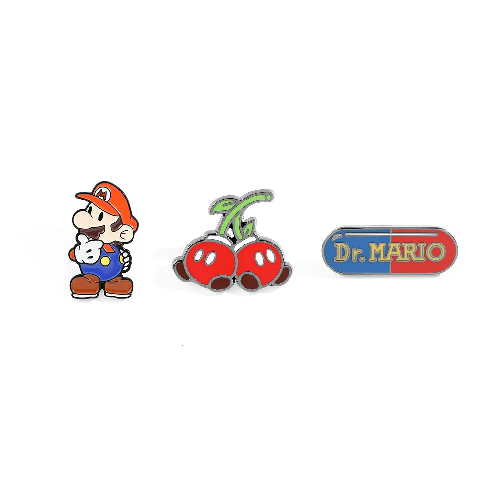 

1 Set Cute Cartoon Creative Mario Brooch Super Mario Super Mario Metal Badge Accessory Pin Decoration Y2k Fashion Toys Anime