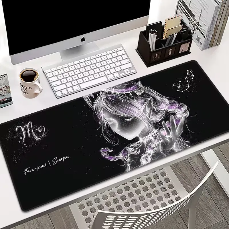 

12 constellations mouse pad, oversized game office computer desk pad, keyboard pad, game anime desktop pad