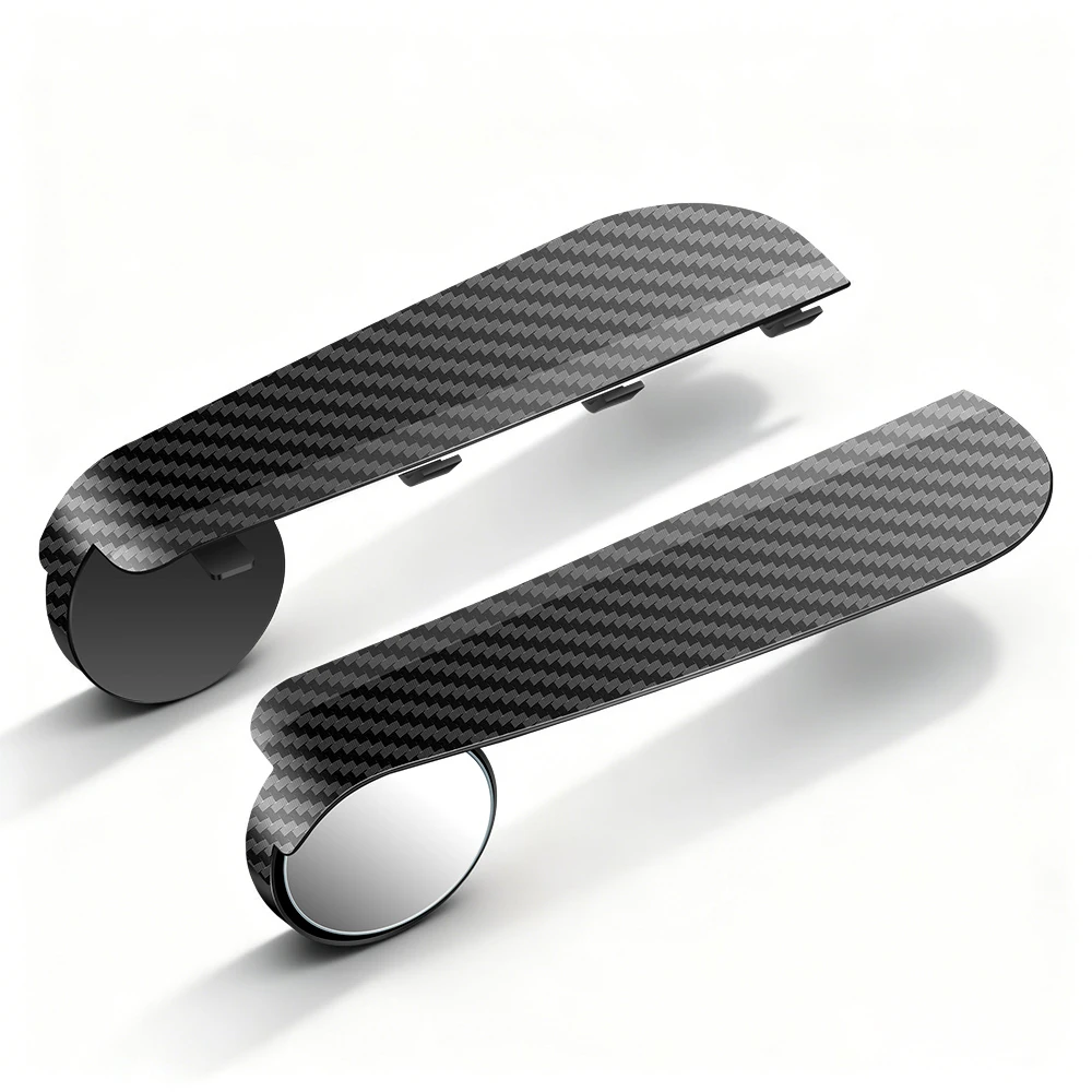 2PC Car Rearview Mirror Rain Eyebrow with Blind Spot Small Round Mirror 2-in-1 All Season Universal Reversing Rain and Shelter