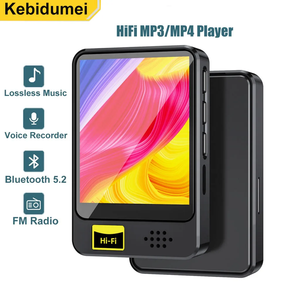 مشغل MP3 16/32/64G بلوتوث 5.2 1.8 بوصة شاشة مشغل MP4 مكبر صوت مدمج مشغل موسيقى يدعم راديو FM تسجيل الكتب الإلكترونية
