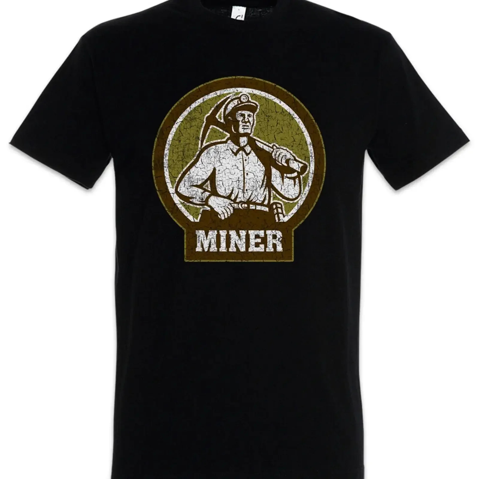 Miner VII T Shirt Coal Mineworkers Mine Miners Mining vintage Washed Casual graphic fashion designer clothes homme Soft