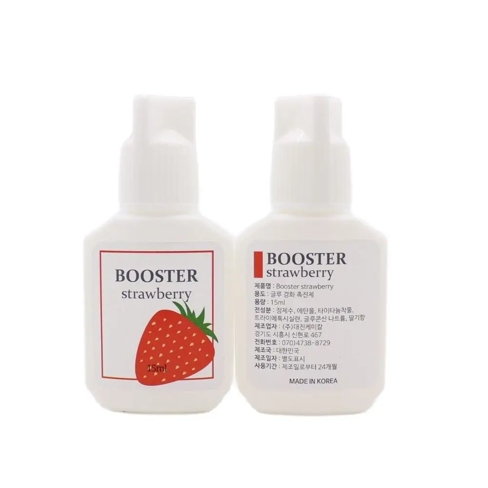 15g Koreański Booster Truskawkowy do Przedłużania Sztucznych Rzęs - Dłuższa Trwałość, Mocniejszy Primer