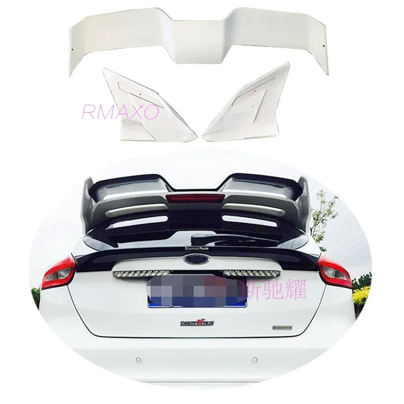 For Ford Focus ST hatchback Spoiler 2012-2018 Focus ST FS Design 3PCS ABS Material Car Rear Wing  Color Rear Spoiler