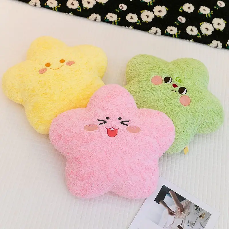Boneka Bintang Lucu Mainan Plush Penenang Bantal Sofa Hadiah Ulang Tahun Liburan untuk Anak Perempuan