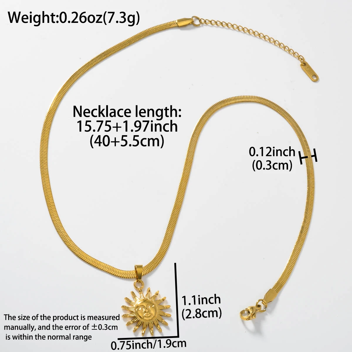 

Boho Vintage Sun Face Pendant Necklace For Women Stainless Steel Choker Clavicle Chain Aesthetic Necklaces Jewelry On Party Gift