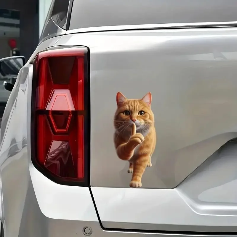 Funny Gesture Cat Car Stickers Decal Vinyl Detachable Waterproof Outdoor Car Bumper Window Decoration Auto Parts Y94