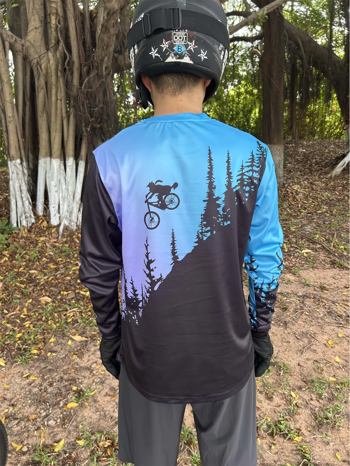 Men's cycling sweatshirt suitable for motorcycle off-road races, top of the line race riding T-shirt for both men and women, mou