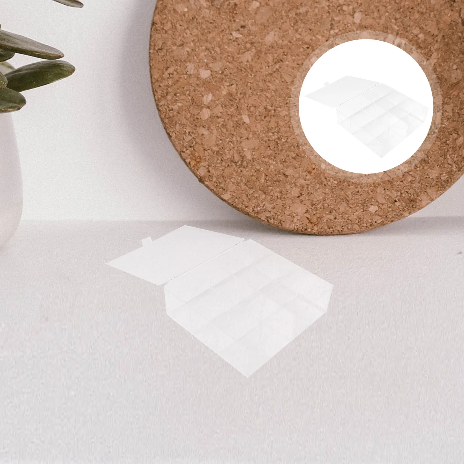 

1Pcs Transparent Display Rack Storage Box Desktop Organizer 6 Grid Protective Case for Collectibles Display Storage