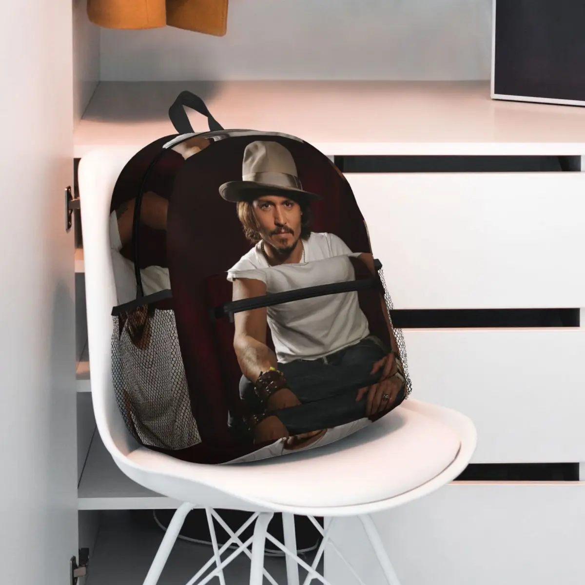 Johnny Depp Backpack Daypack Large Capacity Children BookBag School Bag Shoulder Bags for Men Women