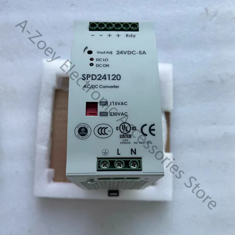

Original switching power supply SPD24120 INPUT：115/230V AC OUTPUT：24V DC 5A 47-63Hz