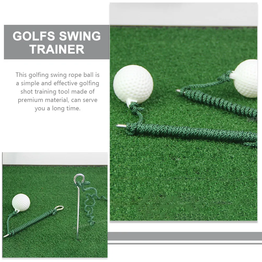 

Portable Golf Swing Trainer Rope Ball for Effective Shot Practice Wear-Resistant Rope with Solid Metal Support Golf Training