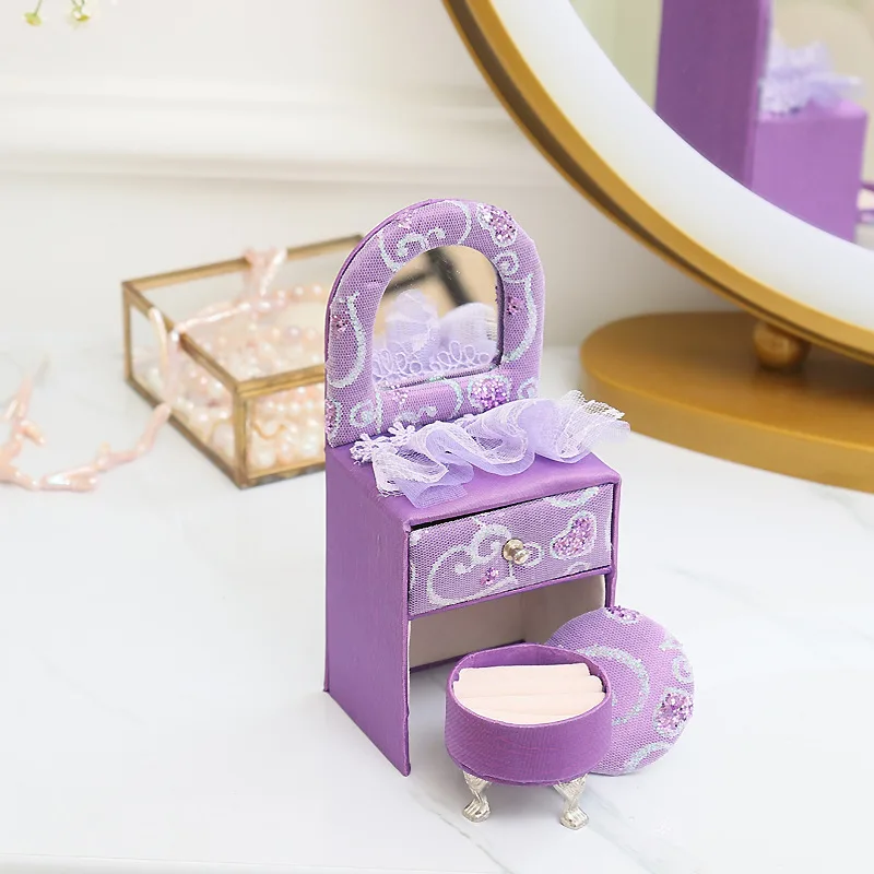 

Original design violet lace mini furniture furniture jewelry box dresser