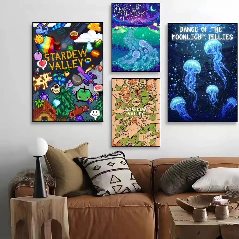 1PC Classic Video Game S-Stardew V-Valley Posters HD Print Vintage Wall Art Decor for Home Study Room
