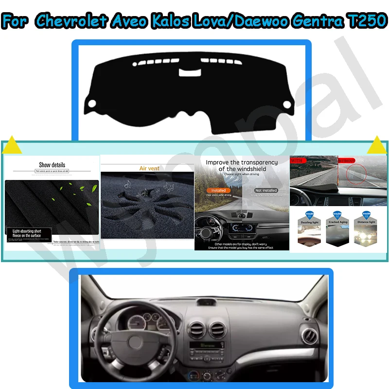 

Dash MatDash MatDash MatDash Mat Для Chevrolet Aveo Kalos Lova 2003-2011 Для Daewoo Gentra T250 2005-2011 Ковер Накидка Солнцезащитный козырек Dashmat