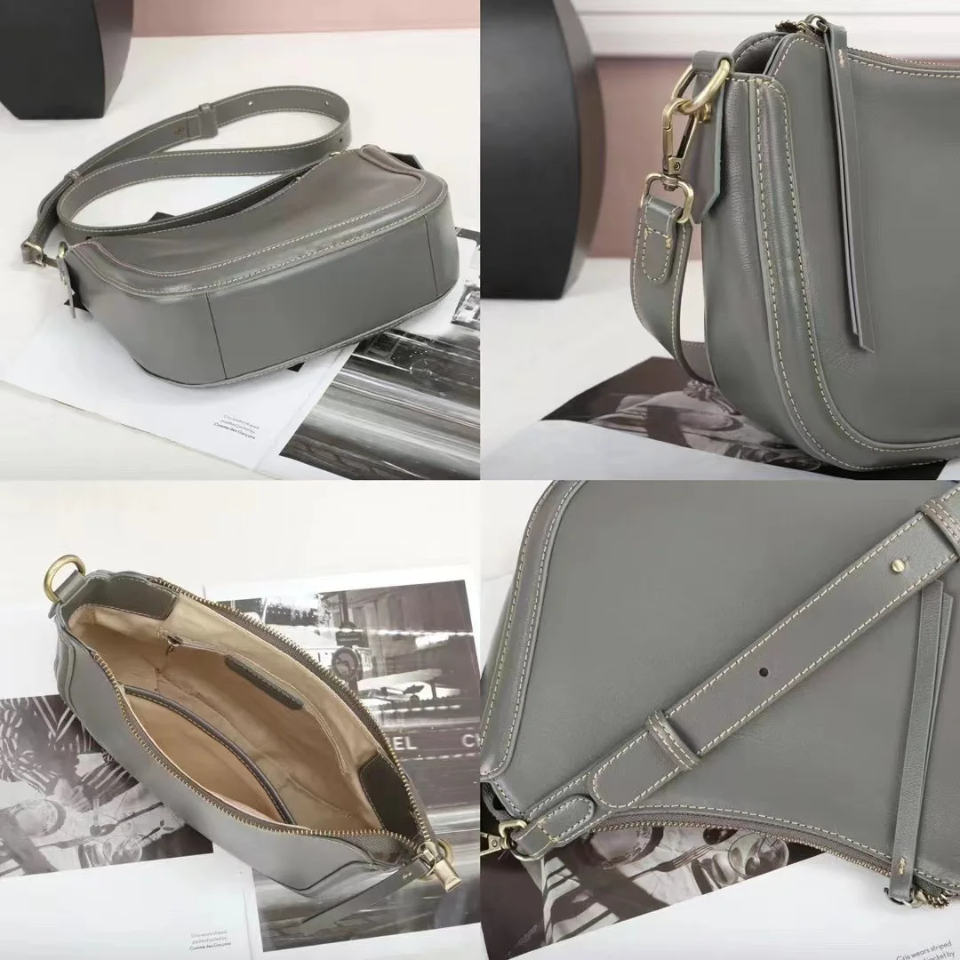 Vintage Genuine Leather Women Crossbody Bag Small Shoulder Handbag Female Messenger Bags
