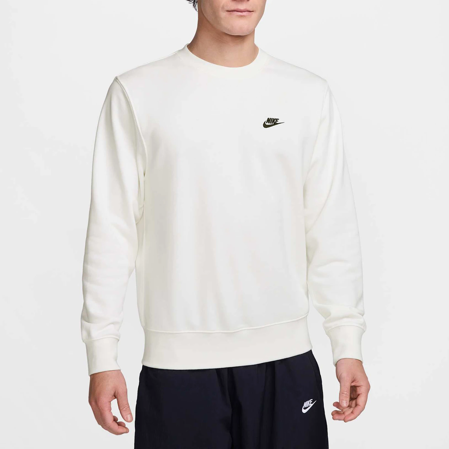 

Nike genuine New Men's French Terry Round Neck Sweatshirt FN3889-133