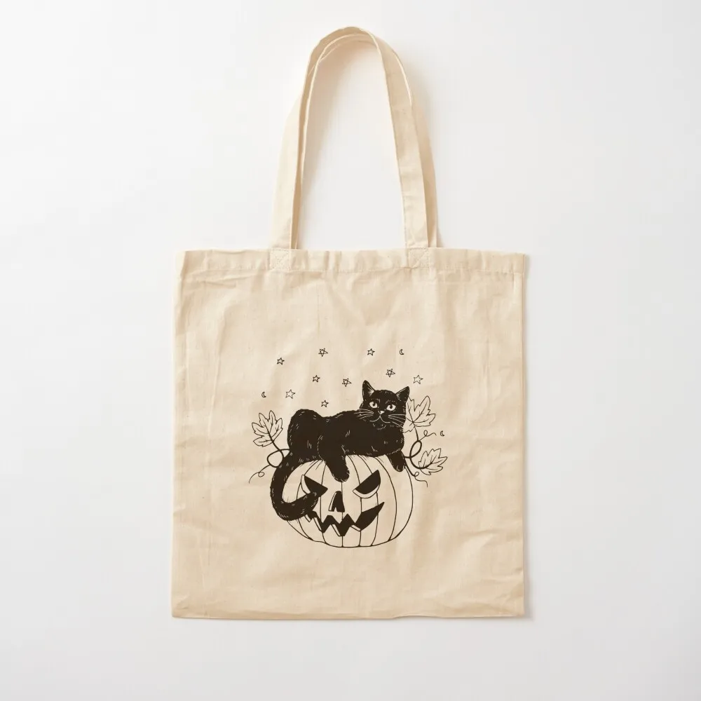 

Hallowen pumpkin cat Tote Bag sac pour femme canvas tote bag large size bags