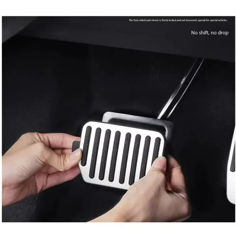 For Tesla Model Y 3 Highland Upgrade Foot Pedal Pads Cover Non-slip Accelerator Brake Rest Performance Aluminum Mats Accessories