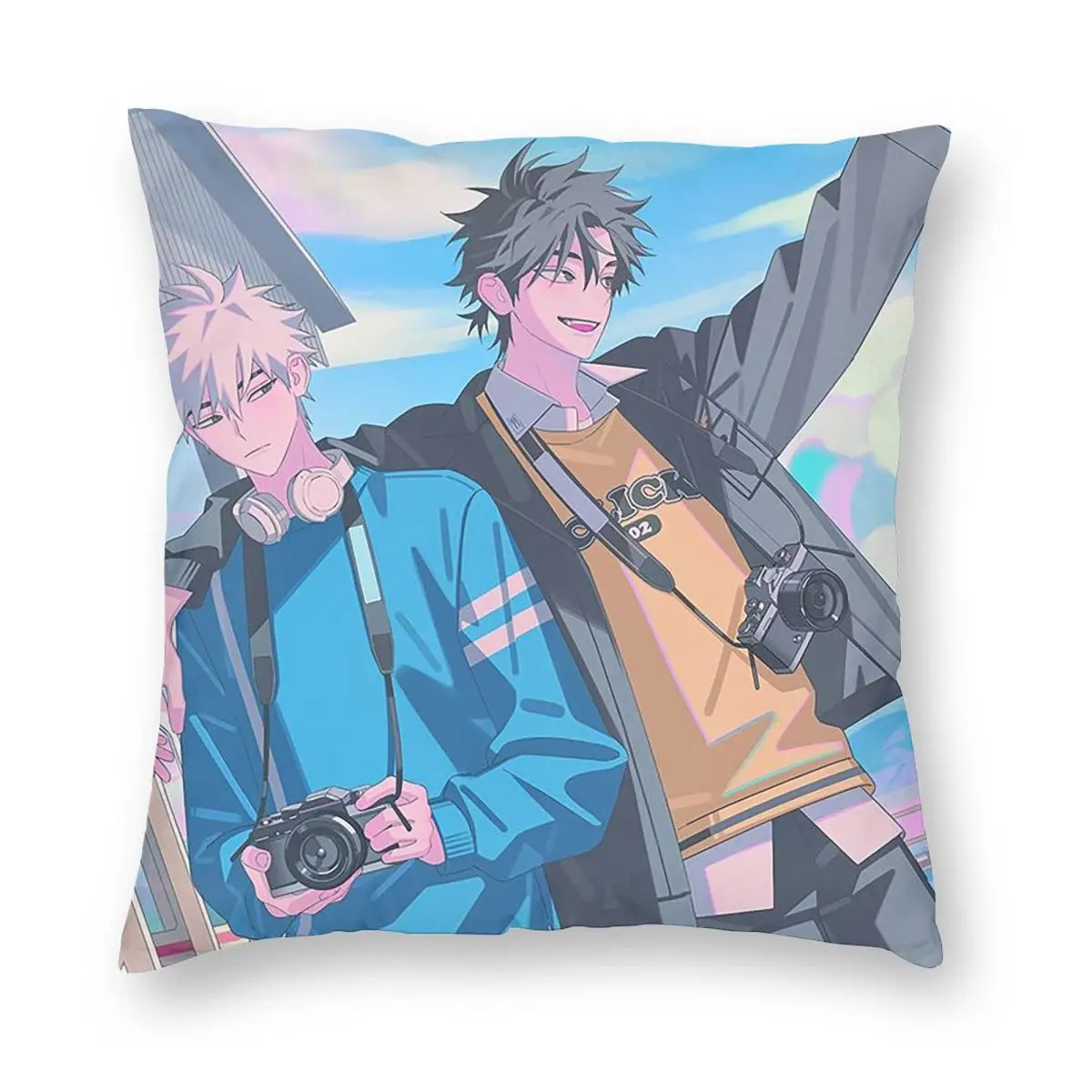 Link Click Anime Square Pillowcase Pillow Cover Cushion Decor Comfort Throw Pillow for Home Living Room