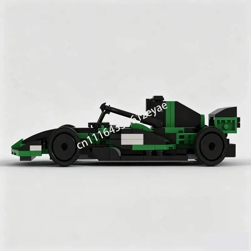 1966 PCS Open Wheel Racing Cars Start Finish Line MOC Custom Building Blocks Model DIY Creative Assembly Educational Toy Gifts