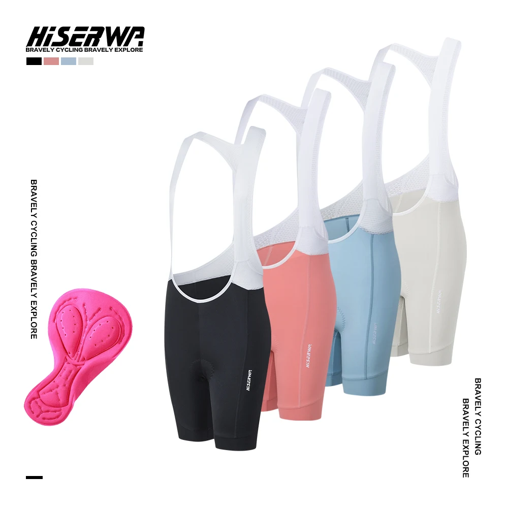 

HISERWA женские велосипедные шорты с нагрудником Pro 6-часовые противоударные велосипедные шорты высокого качества MTB Road дышащие эластичные велосипедные шорты