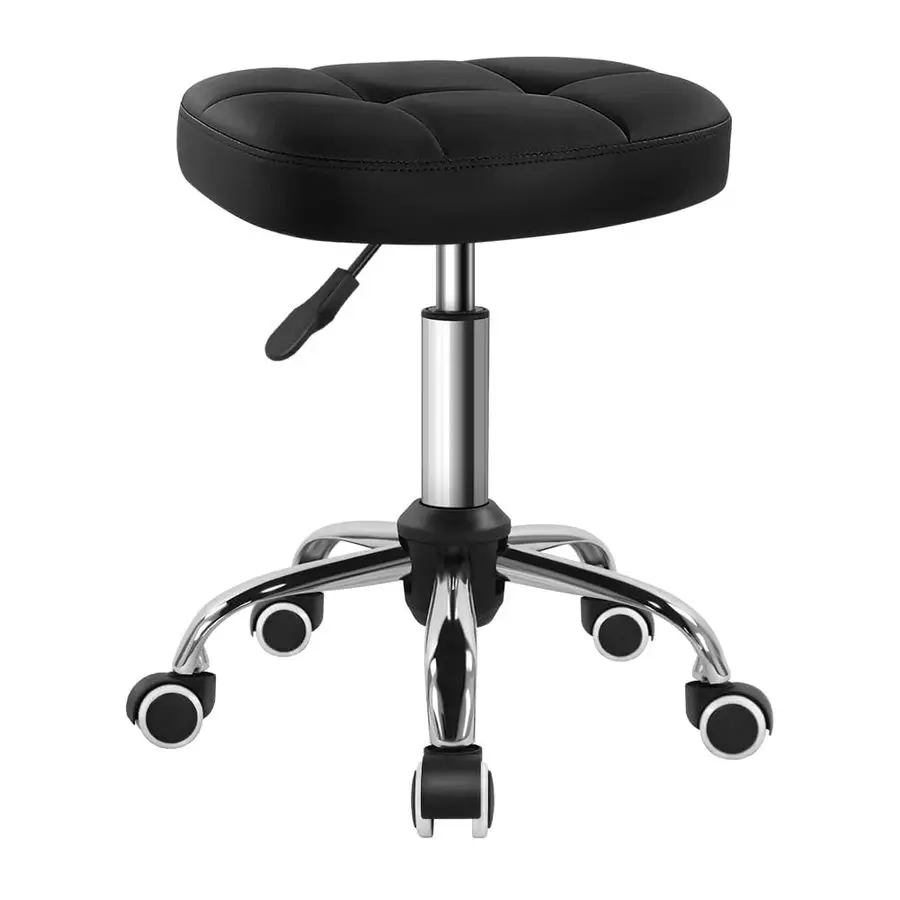 

Black Minimalist Swivel Stool with Wheel Perfect for Work SPA Shop Massage HeightAdjustable and CostEffective Rolling Stool Cha
