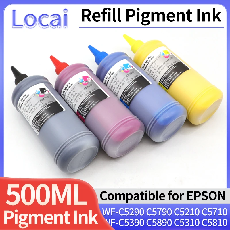 

500 мл WF-C5390 WF-C5890 Пигментные чернила для Epson WF-C5310 C5810 C5290 WF-C5790 WF-C5210 WF-C5710 T9441 T9451 T11G Чернила для заправки печати