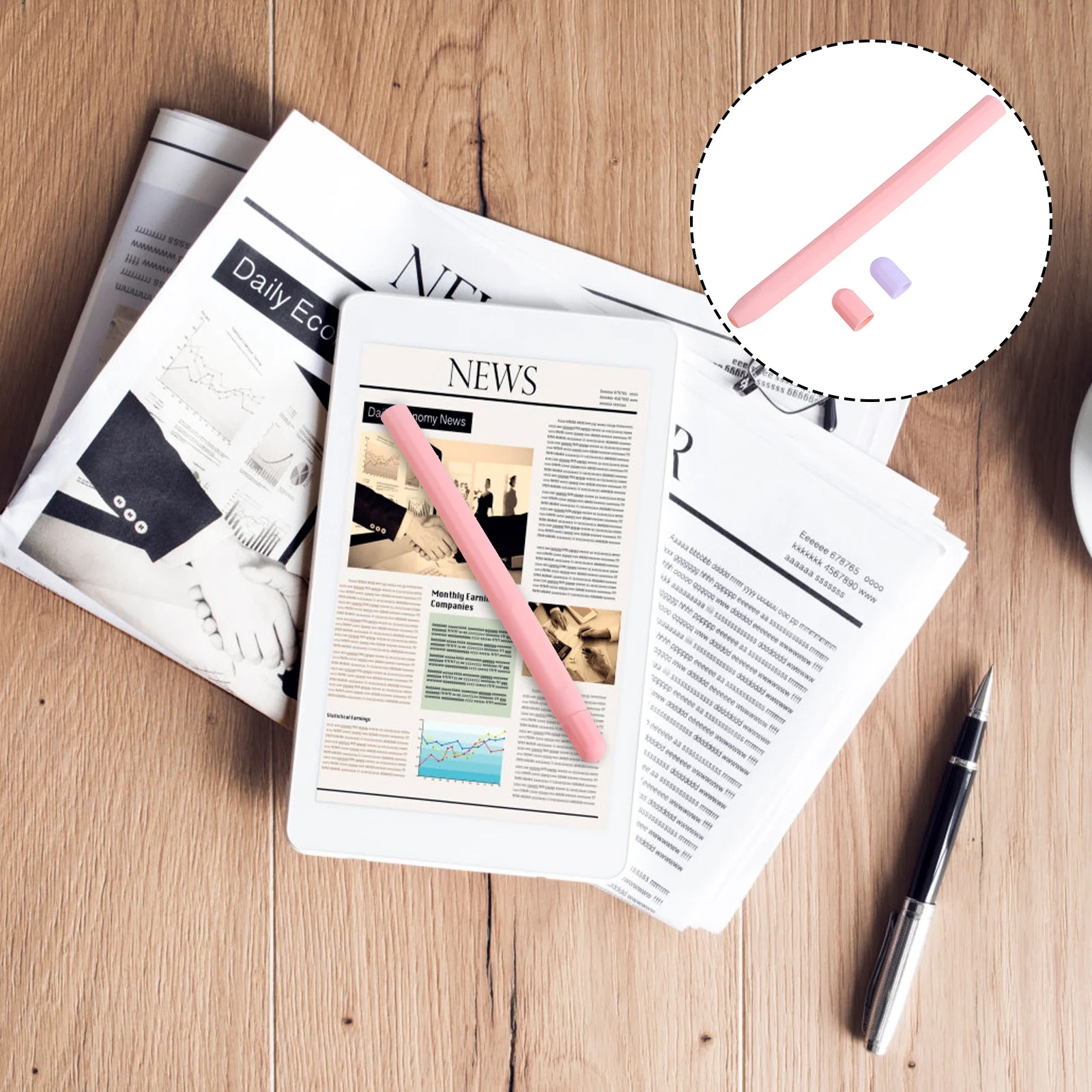 

Stylus Pen Cover For Pencil -Color Contrast Anti-Shock Thickened Drop-Resistant Silicone Sleeve Washable