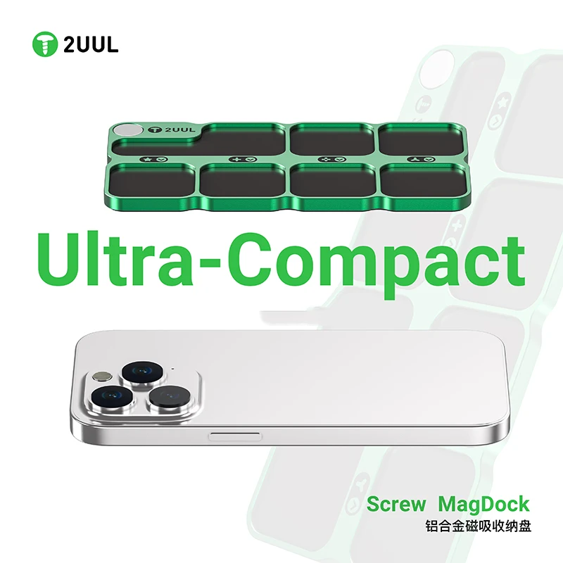 2UUL ST95 Screw MagDock Aluminum Alloy Magnetic Storage Tray Screws Organization Storage Magnetic Pad Phone Laptop Repair Tools