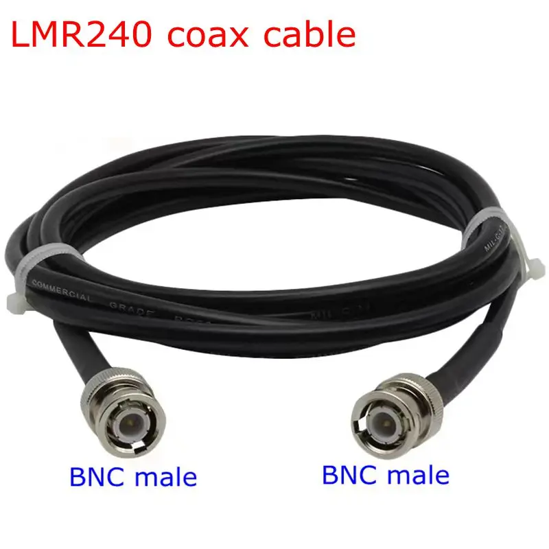 

LMR240 Coax Cable Q9 BNC Male To BNC Male Connector Q9 BNC to BNC Male Crimp for LMR240 Pigtail Antennm 15cm/20cm/200cm