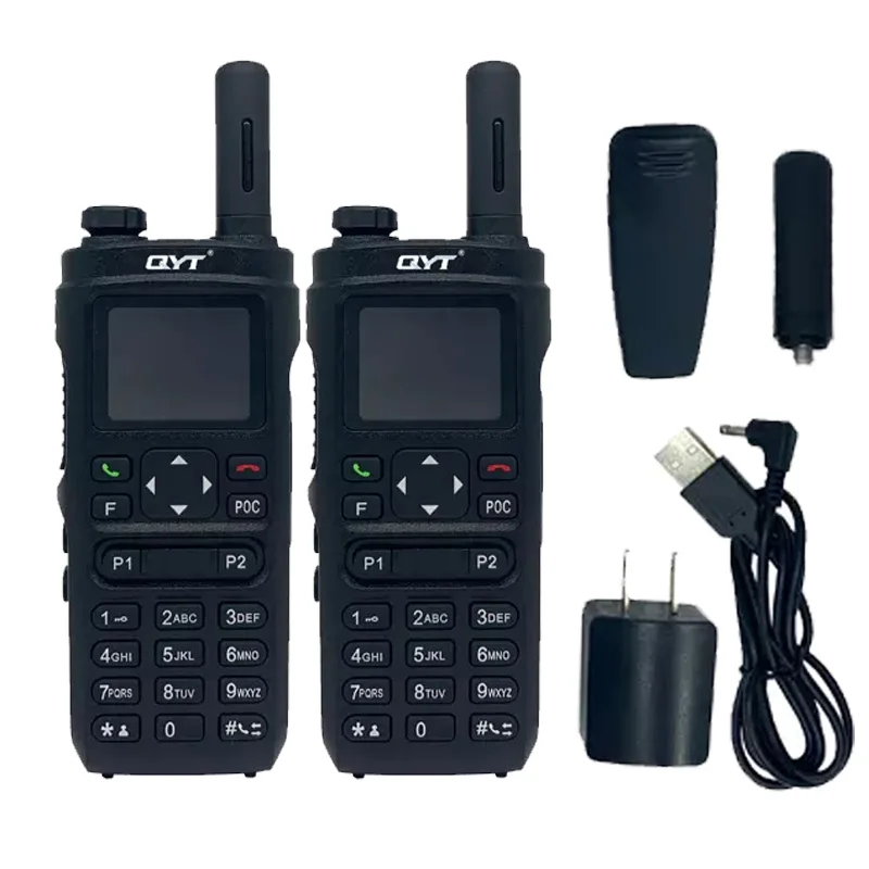 

QYT Android Talki Walki Radio 2G 3G 4G LTE GSM WCDMA Zello 100 Km Range Global Poc Walkie Talkie With Sim Card