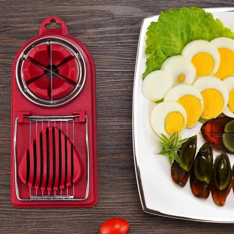 

Stainless Steel Egg Slicer, Multifunctional Egg Cutter, Sectioner Cutter Mold, Luncheon Meat Cutter, Kitchen Gadgets
