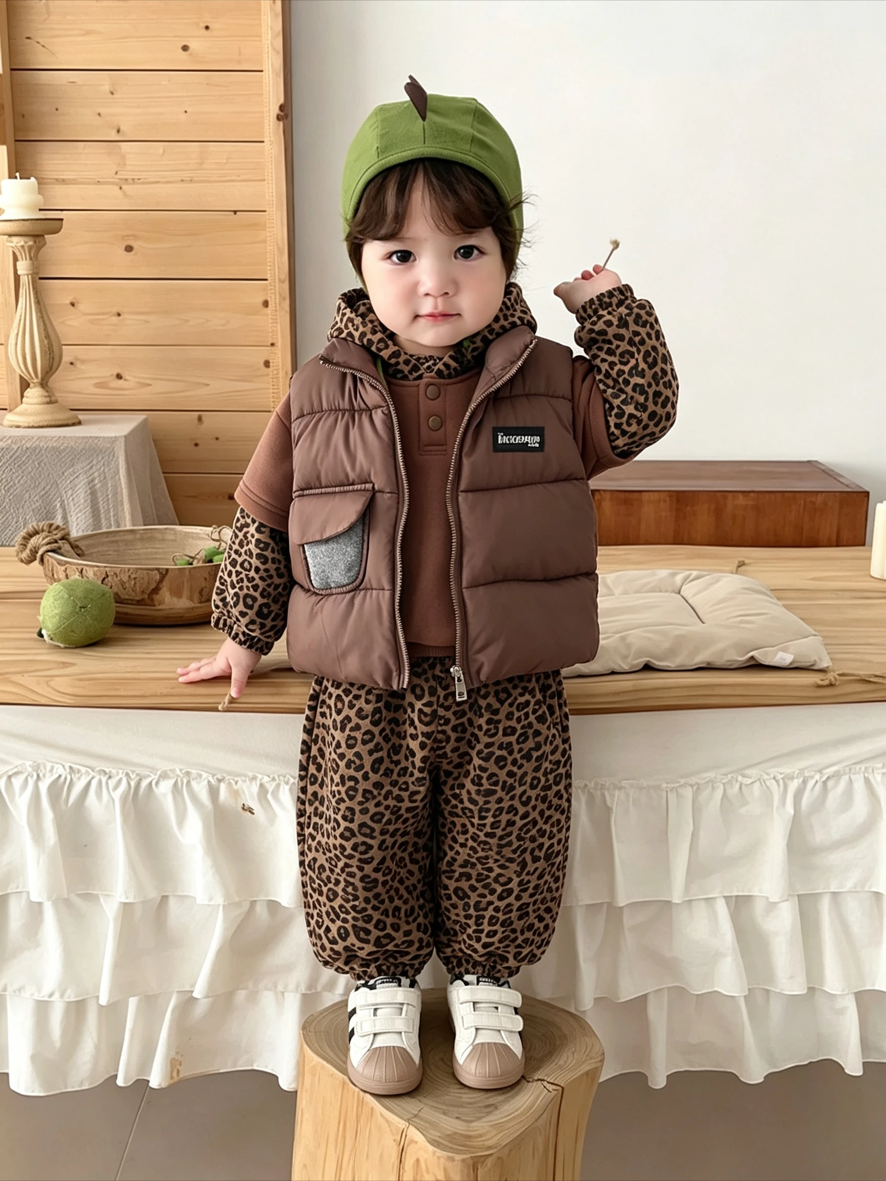 2026 Baby Boy Fall Winter Fleece Set New Stylish Kids Boys Winter Thick Warm Vest Three Piece Set Trendy