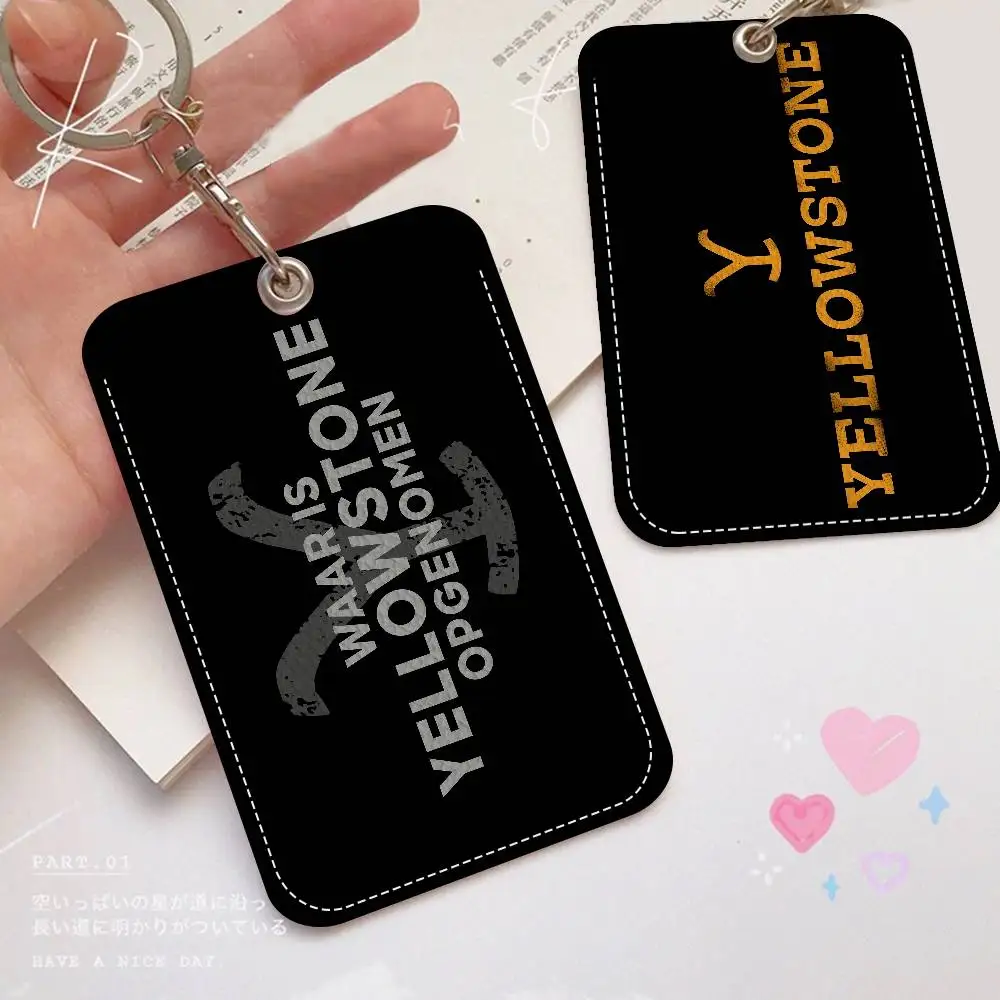 Y-Yellowstone D-Dutton R-Ranch حامل بطاقة مناسبة للبنك الأعمال حامل بطاقة العمل بطاقة الهوية الائتمانية شارة حقيبة حامل المفاتيح