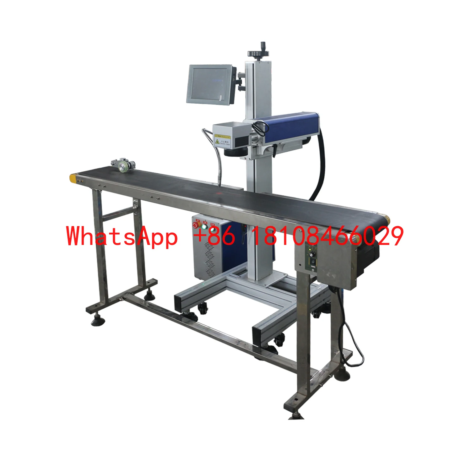 Automatic Feeding Laser Marker 20w 30w 50w Fiber Laser Flying Marking with Touch Screen Control - Perfect for Production Lines
