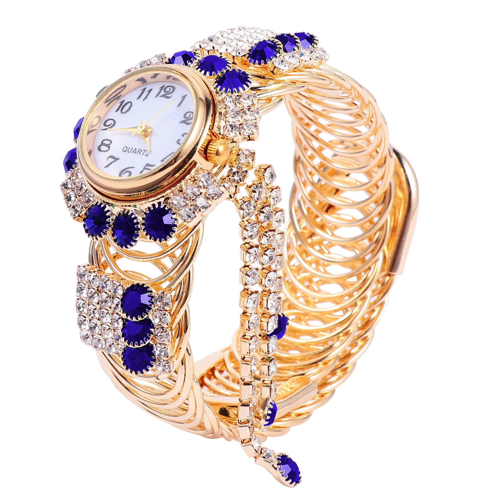 

Women's Bangle Watch Gold Ladies Watches Analog Quartz Watch Bling Women's Dress Watches Rhinestones Elegant Bracelet Watches