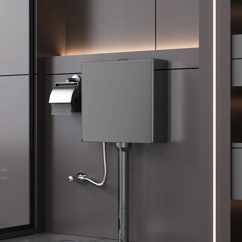 Black 304 stainless steel flush tank household toilet squat toilet wall mounted toilet