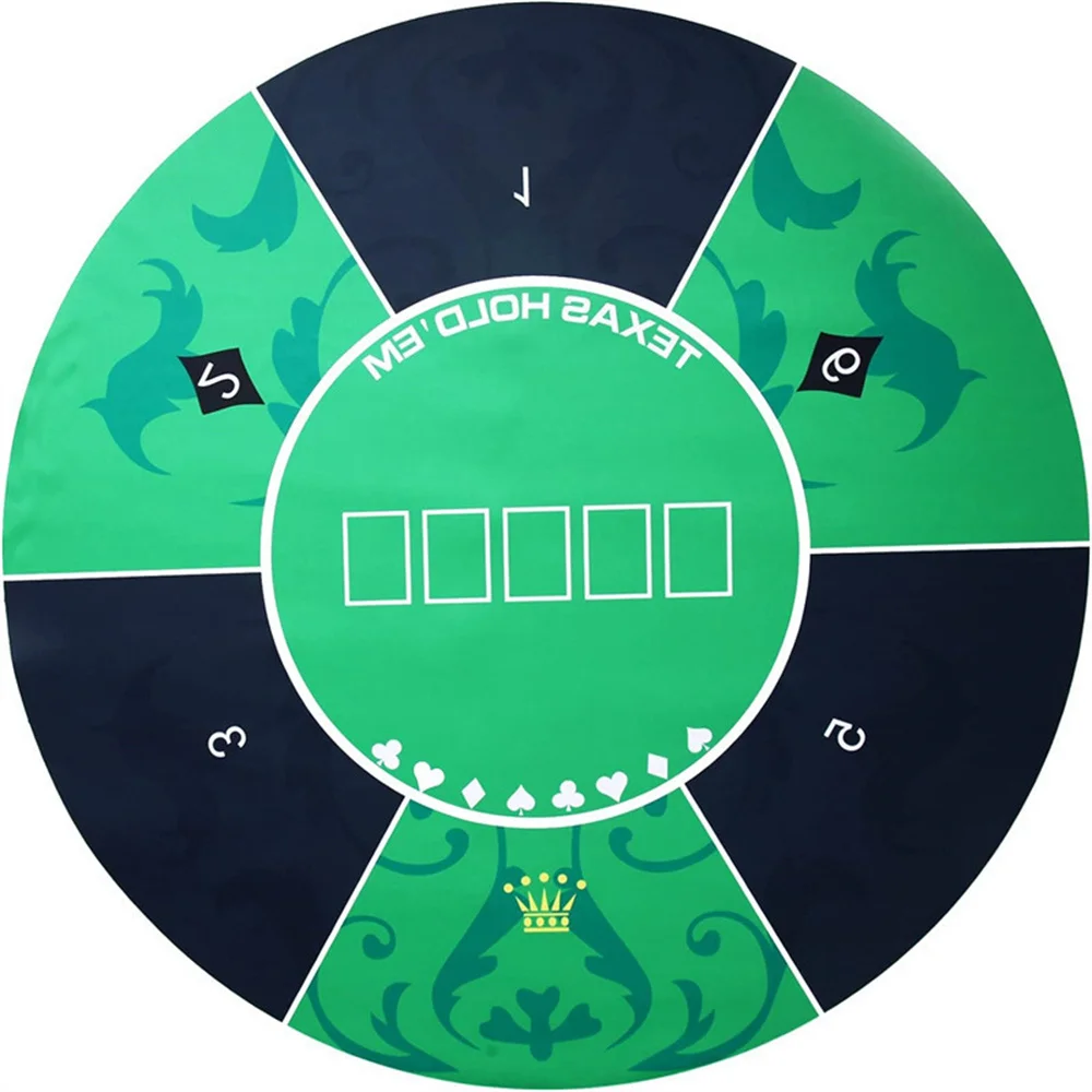 

Texas Hold'em Poker Table Mat Rubber Professional Casino Mat Portable Mahjong Board Games Tablecloth Entertainment Accessories