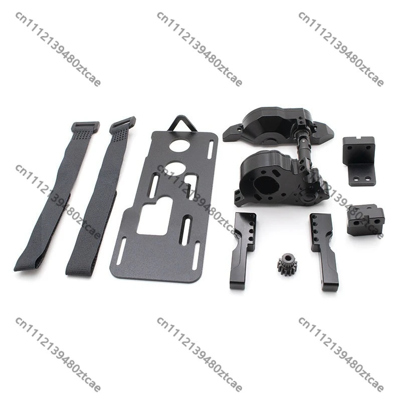 Front Gearbox Assembly With Servo Bracket DIY Mod Upgrade Parts 1/10 RC Off-Road Crawler Transmission Accessories