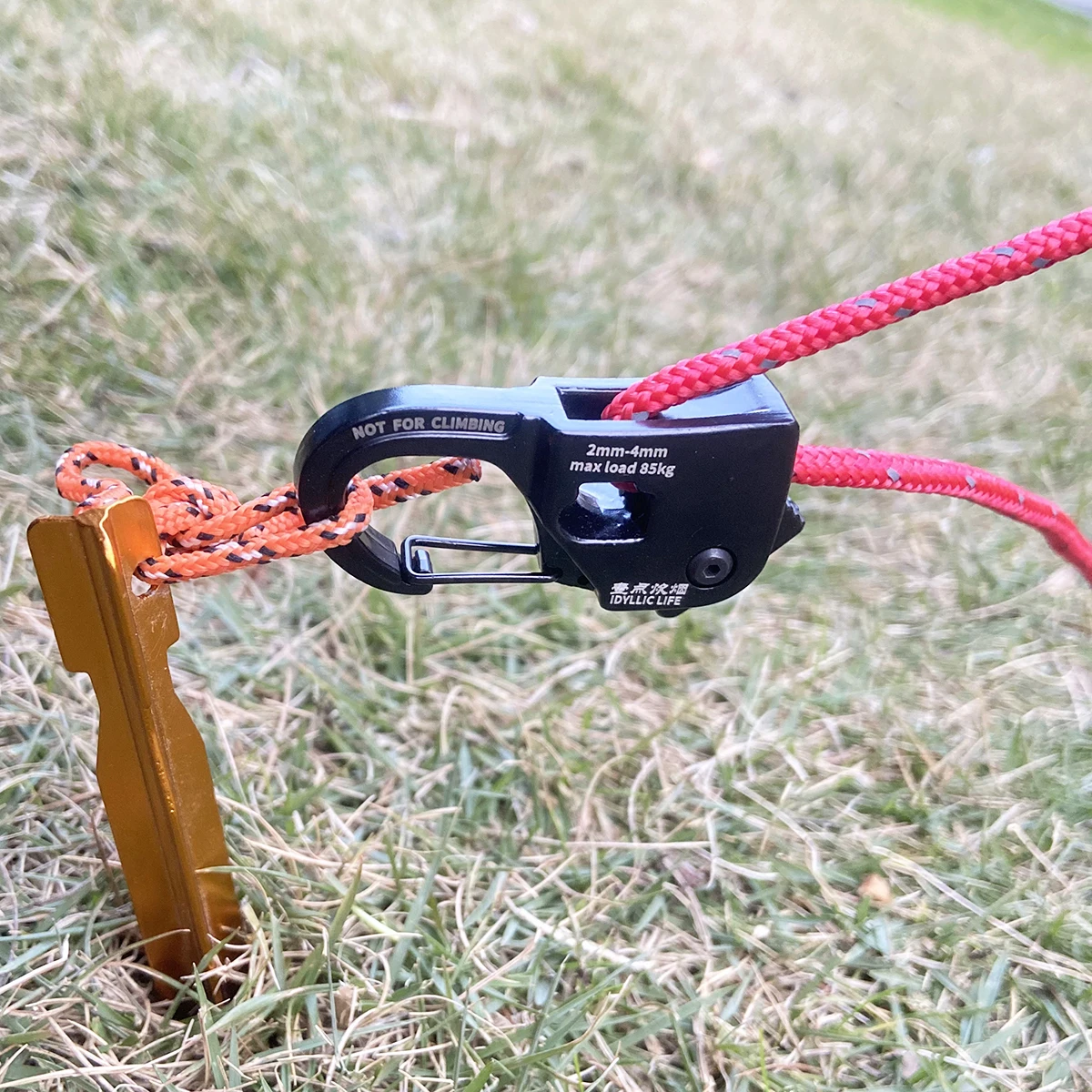 Tent Cord Adjuster Wind Rope Tie Down Reflective Tightener Fastening  Ratchet Awning Rope Buckle