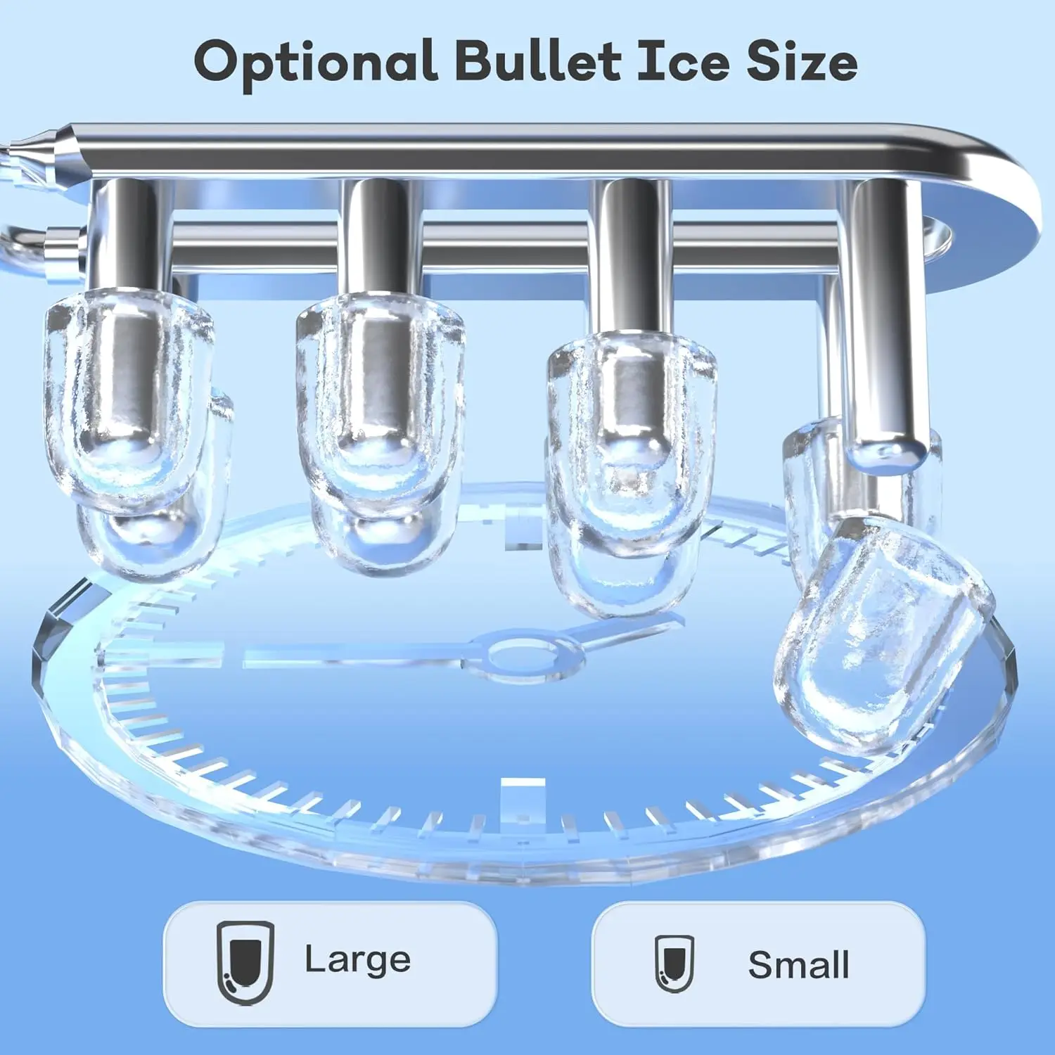 ポータブル製氷機,セルフクリーニング機,2サイズ,s,l,8弾,9分で準備完了,26, 5.5ポンド,24時間