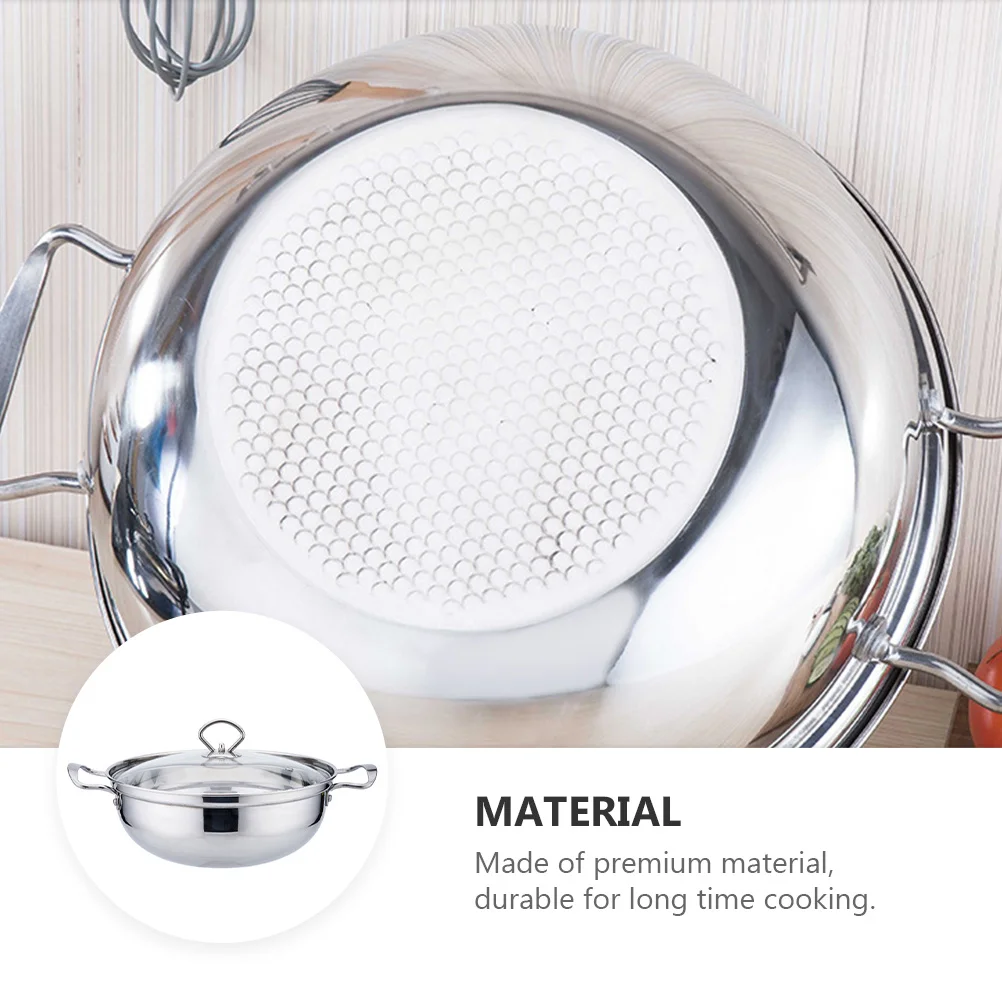 

1Pcs Stainless Steel Stock Pot Heavy Duty Soup Cooking Pot with Glass Lid for Gas Electric Stove Easy Clean Healthy Non Stick