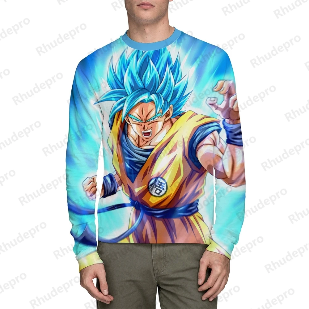 

Dragon Ball Super Saiya Goku Men's Long sleeve T-Shirt 5XL Tshirt Shirts Y2k Trend Clothing Oversized 2024 Vegeta Mens Clothes